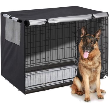 Image showcasing Precision Indoor/Outdoor Dog Crate Cover, Tan, Large, 11