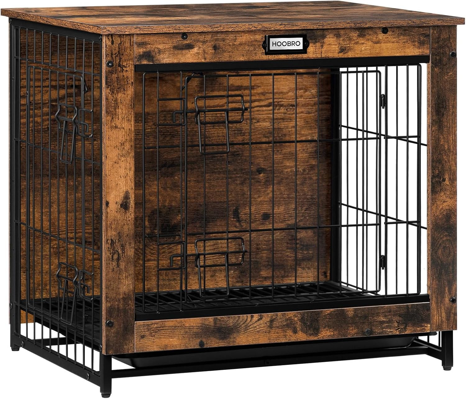 Dog Crate Furniture, 25.5" Small Dog Kennel Indoor, Wooden Dog Crate ...