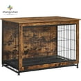Dog Crate Furniture, Side End Table, Modern Kennel for Dogs Indoor up