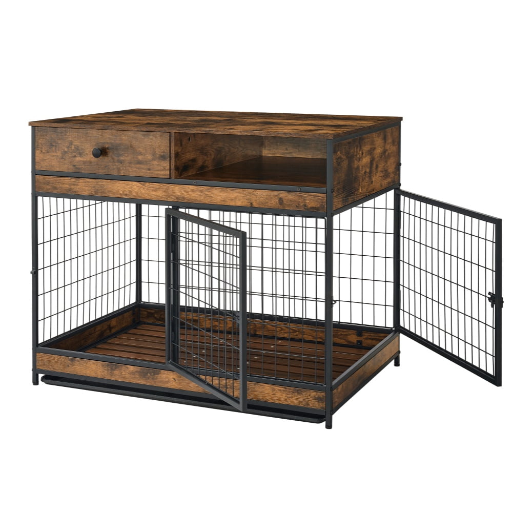 Curated visual reference: Visual Reference: Dog Crate Furniture Wooden Dog Crate Table With Iron Frame