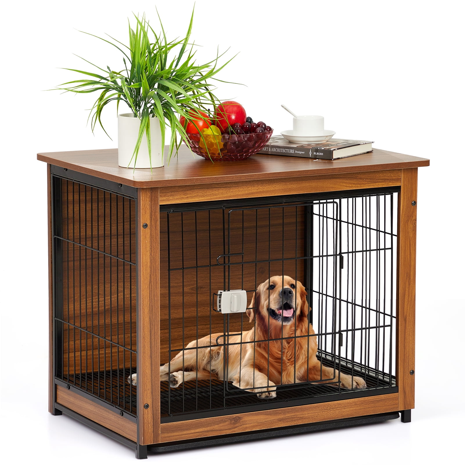 Dog Crate Furniture, Wooden Dog Crate Nightstands With Storage Drawers