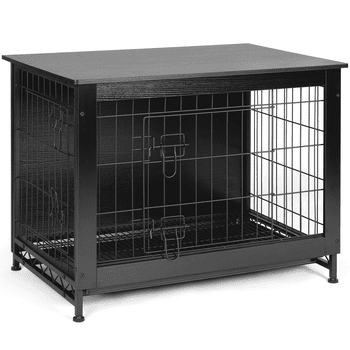 Richya Dog Crate Furniture Up to 45 lbs for Medium Dogs Side End Table, Pet Kennel for Indoor