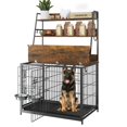 Dog Crate Furniture with Storage Shelves, Heavy Duty Dog Kennel