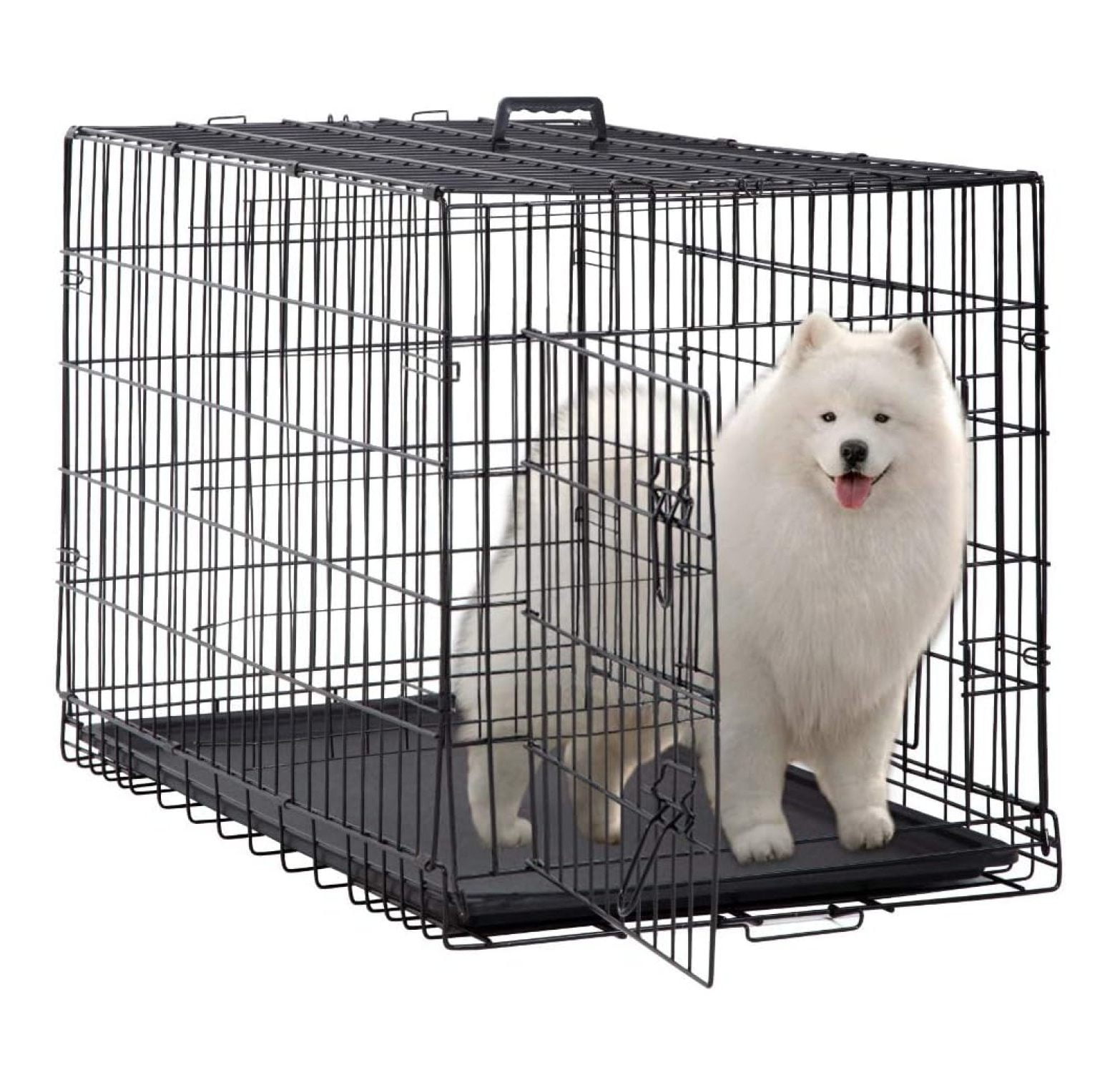 Dog Crate Large Dog Crate Inch DoubleDoor Folding Medium Dog Kennel
