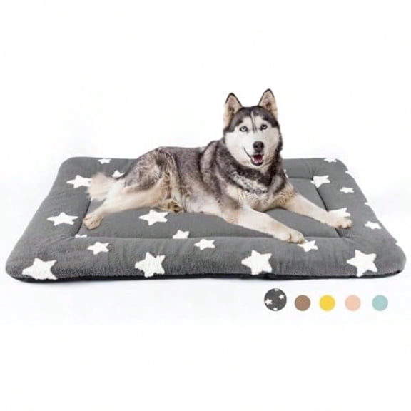 Dog Crate Pad Dog Bed Mat For Dogs Washable Thin Pet Kennel Pad For 48 Inch Cage Ultra Soft Flat Puppy Mattr Cat Cushion For Cozy Sleeping AntiSlip Grey 48 X 29