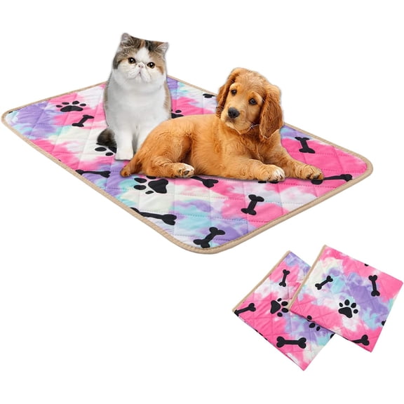 Dog Crate Pads Dog Pee Pads Rugs Washable Dog Pads, Non Slip Puppy Pee Pads for Small Dogs, Waterproof Pet Pad Rug, Dog Whelping Training Pads for Dogs, 2 Pieces, 20"x30"