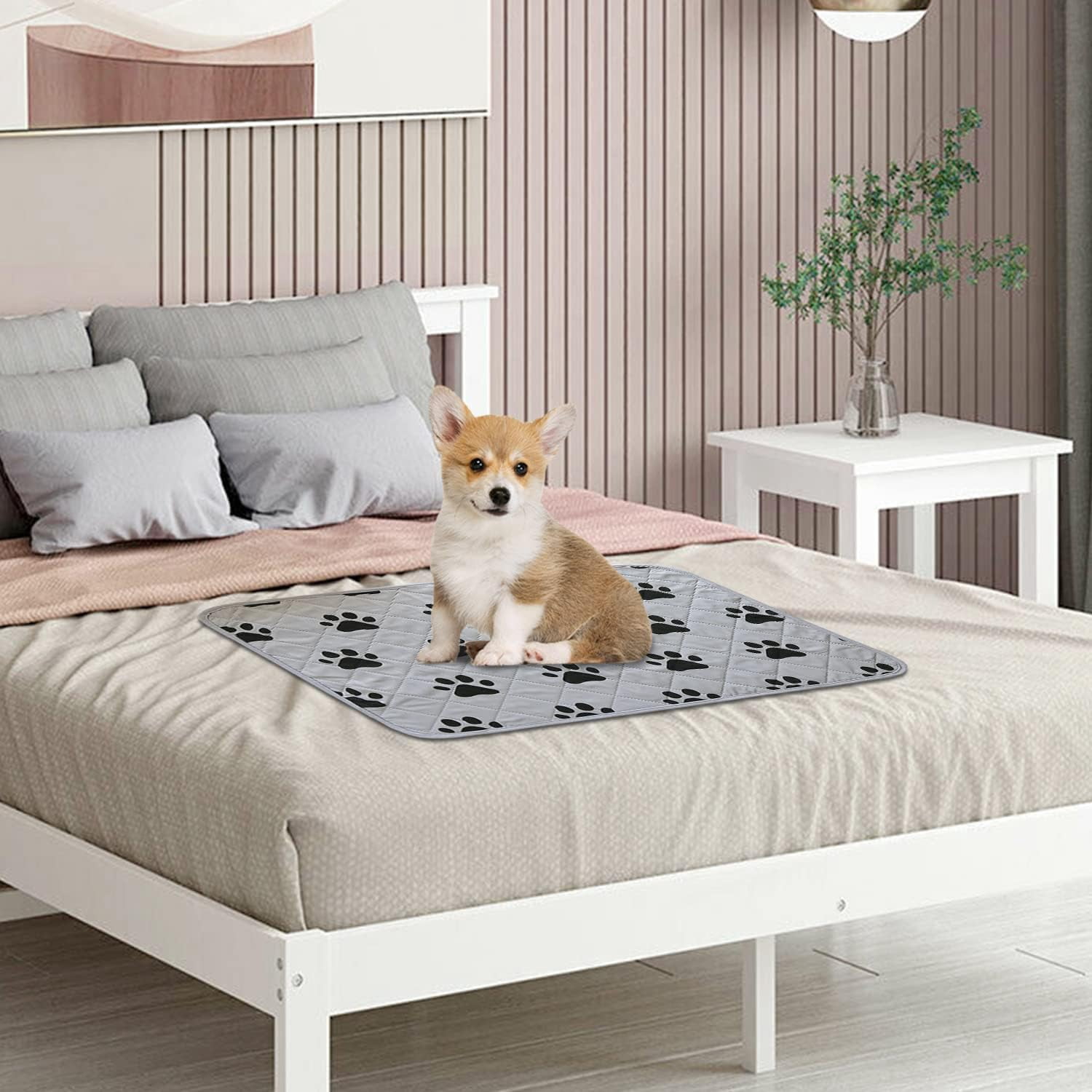 Dog Crate Pads Dog Pee Pads Rugs Washable Dog Pads, Non Slip Puppy Pee Pads for Small Dogs, Waterproof Pet Pad Rug, Dog Whelping Training Pads for Dogs, 2 Pieces, 20"x30"