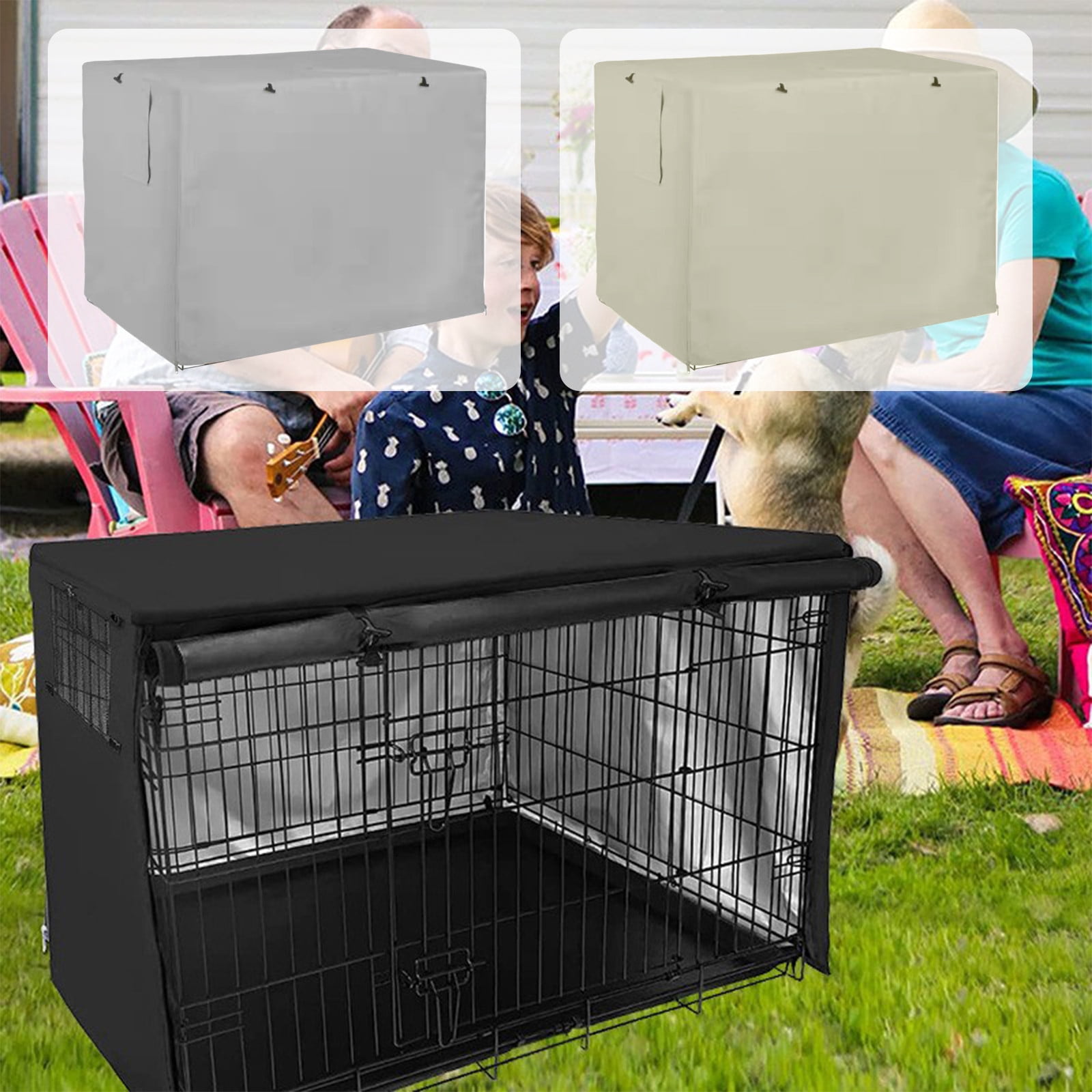 Dog Crate Shelter,Pet Kennel Canopy for Medium to Large Dogs,Durable ...
