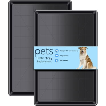 PortaTray Galvanized Dog Crate Pan - 41 X 26 X 1 Inch - For Large Crates - USA Made
