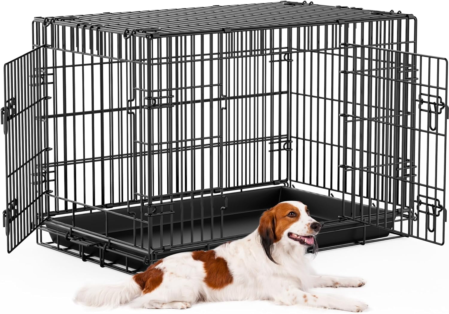 Dog Crate for XL Dogs, Cats, Animal, Double Door Dog Kennels & Houses