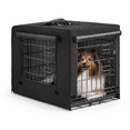Dog Crate for Small Medium Dogs Indoor Double Door Kennel, Black 30.0"L ...