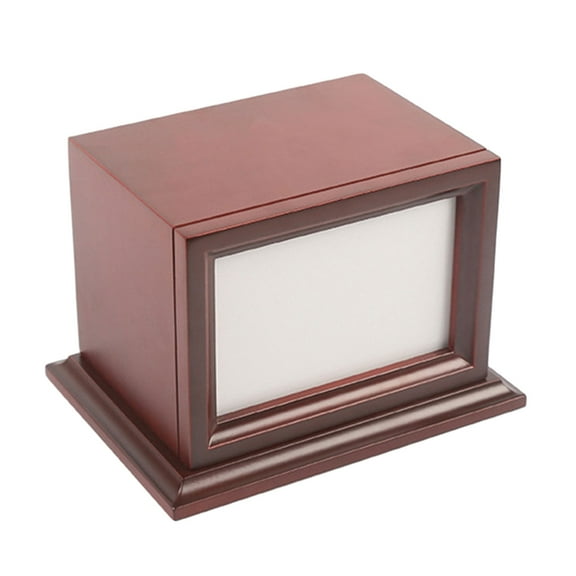Dog Cremation Urn with Photo Frame Small Pets Ashes Box Wood Keepsakes Box