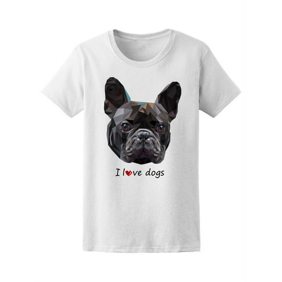 Dog Cute Bulldog French T-Shirt Women -Image by Shutterstock, Female Small