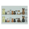 thumbnail image 1 of Dog Cutting Board, Multicultural Dog Family in a Row from Back and Front Views Companionship Comic Art, Decorative Tempered Glass Cutting and Serving Board, Small Size, Yellow Brown, by Ambesonne, 1 of 5
