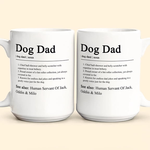 Dog Dad Definition Personalized, Bekilab, 11oz 15oz Mug