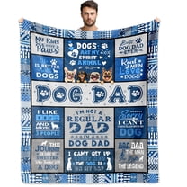 Dog Dad Gifts for Men, Gifts for Dog Dad Blanket 60"X50", Best Dogs Dads Ever Gift for Dogs Father Lovers Owner Throw Blanket for Christmas Fathers Day