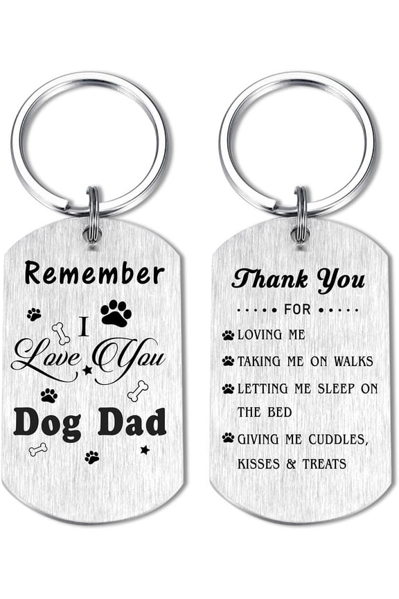 Dog Dad Gifts for Lover Owner Men, Best Dog Daddy Pet Lover Birthday Fathers Day Christmas Tag Keychain