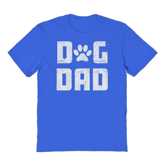 Dog Dad Humor Graphic Royal Men's Cotton T-Shirt