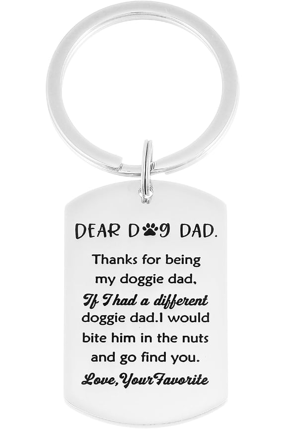 Dog Dad Keychain Gift for Dog Owner Keychain Pet Owner Gifts Dad Key Chain