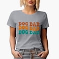 thumbnail image 1 of Dog Dad, Name or Title for Dads of Dogs, Groovy Retro Wavy Text Merch Gift, Heather Grey T-Shirt, XL, 1 of 5