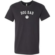 Dog Dad Paw Distressed T-Shirt Dark Grey