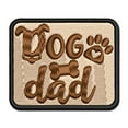 thumbnail image 1 of Dog Dad Paw Print Applique Multi-Color Embroidered Hook & Loop Patch - 2.5 Inch Small, 1 of 5