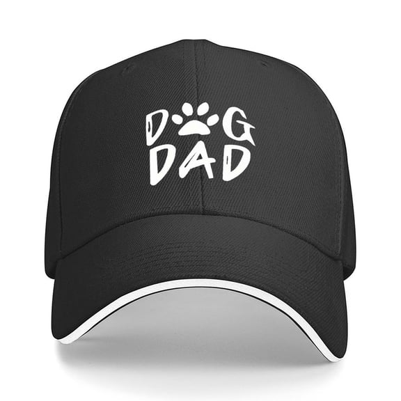 Dog Dad Print Baseball Cap Adjustable Strap for Running Workouts and Outdoor Activities All Seasons,Made In USA,Adult One Size Fits All
