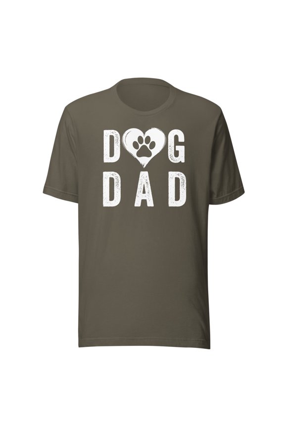 Dog Dad Shirt, Unisex, Happy Father's Day Shirt, Dog Daddy Shirt, Dog Loving Dad Shirt, Puppy Dad Shirt, Pet Dad Shirt, Dog Lover, Dog Parent  (Army, S)