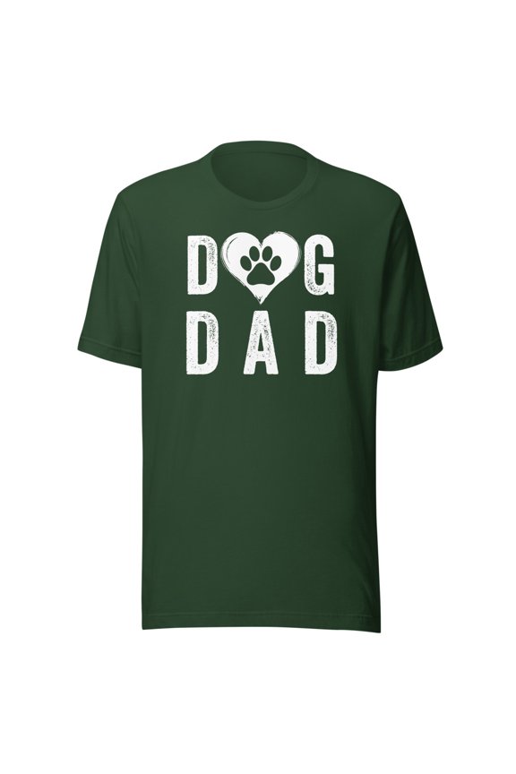 Dog Dad Shirt, Unisex, Happy Father's Day Shirt, Dog Daddy Shirt, Dog Loving Dad Shirt, Puppy Dad Shirt, Pet Dad Shirt, Dog Lover, Dog Parent (Forest, S)