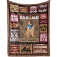 Dog Dad Throw Blanket Personalized Gifts for Men Father Husband Daddy