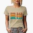 thumbnail image 1 of Dog Dad, Title or Name for Dads of Dogs, Groovy Retro Wavy Text Merch Gift, Tan T-Shirt, Medium, 1 of 5