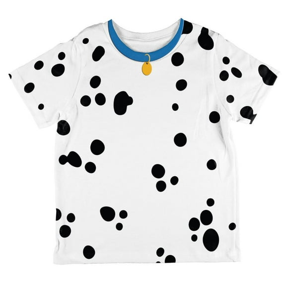 Dog Dalmatian Costume Blue Collar All Over Toddler T Shirt Multi 2T