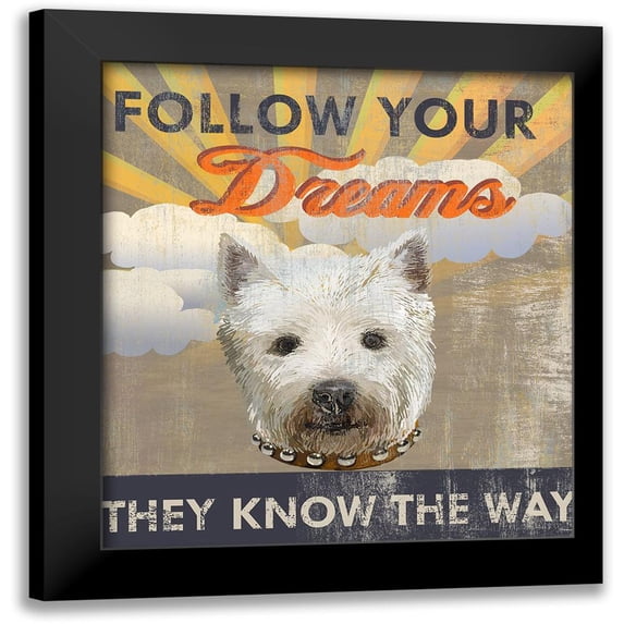 Dog Days - Pek pup 12x13 Black Modern Framed Museum Art Print Titled - Art Licensing Studio