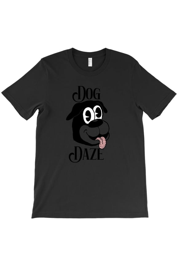 Dog Daze Funny Cartoon Drawing Old School Style Graphic Tee, Retro H9347 Unisex T-Shirt, Up to 5XL Available