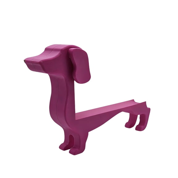 Dog Decor for Home, Bottle Rack, Wood Stand for Display, Room Decoration, Black Kitchen Decor, Magenta, 10X3 In, 1 Pc, Accessories for Lovers