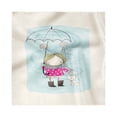 thumbnail image 1 of Dog Decorative Satin Napkins Set of 4, Little Girl Illustration in Winter Clothes Umbrella and a Dog in Rainy Weather, Square Fabric Party & Dinner Napkin, 12", Multicolor, by Ambesonne, 1 of 2