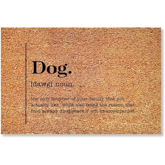 Dog Definition Door Mat Typography Mats Welcome Doormat for Front Non Slip Entry Farmhouse Kitchen Bathroom Indoor Outdoor Decoration 17x30 Inch.