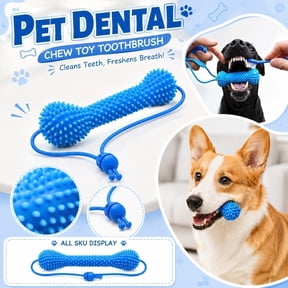 Dog Dental Care, Puppy Chew Toys for Oral, Dog Chew Toys for Small Dogs, Dental Chews for Small Dogs, 4X2 in 1 Pc Textured Spiky Quick Dog Teeth Brushing Bite Stick with Flexible
