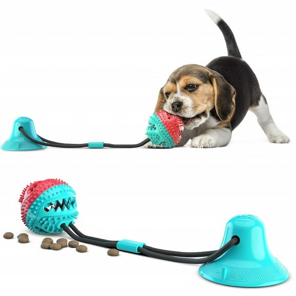 Dog Dental Care Toothbrush Chew Toy with Food Dispenser with Suction Cup