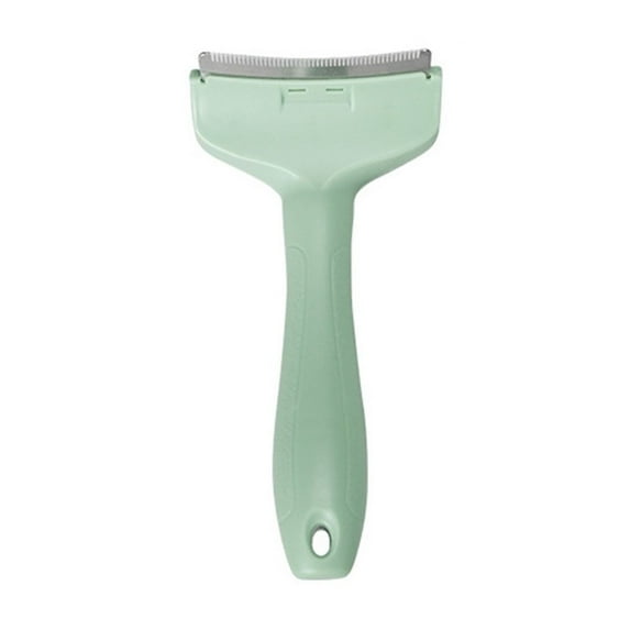 Dog Deshedding Brush Pet Grooming Comb for Shedding Ergonomic Non-Slip Handle Gentle Hair Removal Tool for All Coat Types 15cm Deshedder with Blade