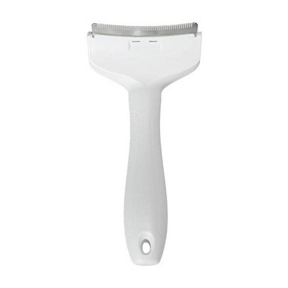 Dog Deshedding Brush Pet Grooming Comb for Shedding Ergonomic Non-Slip Handle Gentle Hair Removal Tool for All Coat Types 15cm Deshedder with Blade