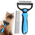 thumbnail image 1 of Dog Deshedding Brush Undercoat Rake for Dogs & Cats, Extra-Wide Dog Grooming Brush & Deshedder Comb for Long Hair Practical, 1 of 5