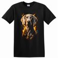 Dog Design Artistic T Shirt Fire Background Cool Dog Lover Tee ...