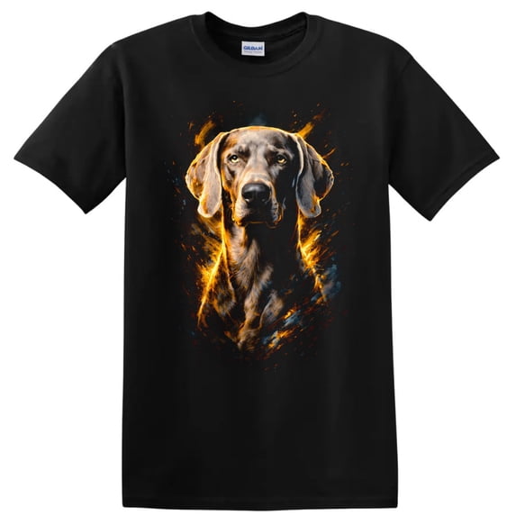 Dog Design Artistic T Shirt Fire Background Cool Dog Lover Tee ...