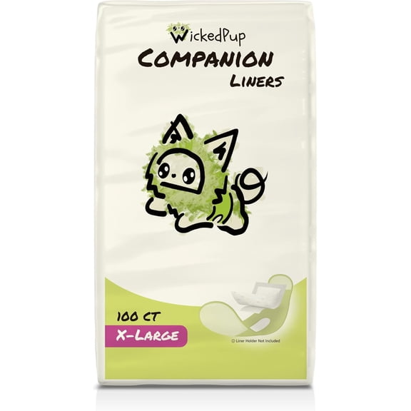 Dog Diaper Liners Booster Pads for Male and Female Dogs, 100ct | Disposable Diaper Inserts fit Most Reusable Pet Belly Bands, Wraps, and Washable Period Panties (X-Large (100 Count))