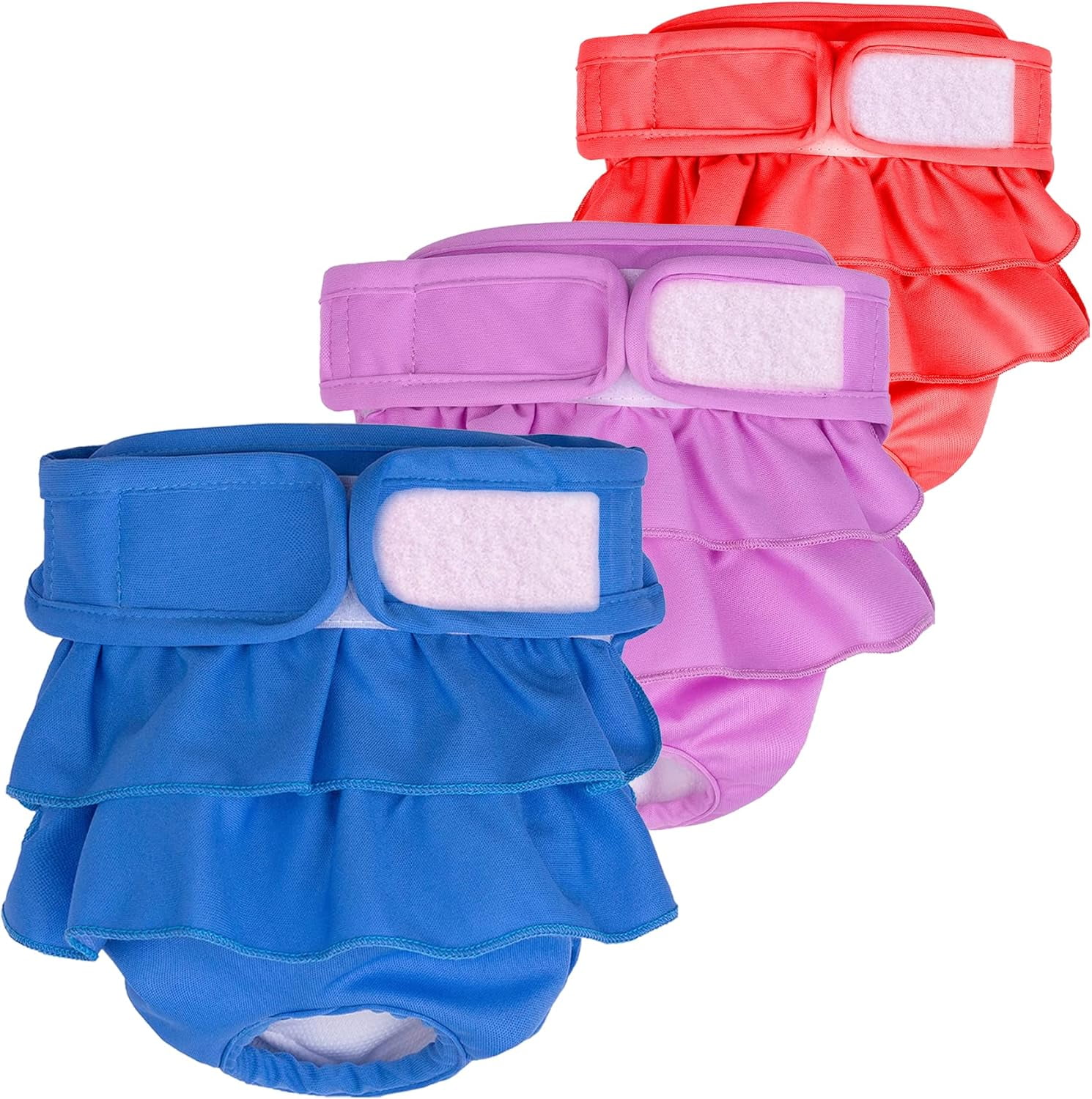 Dog Diapers Female Puppy Diapers for Female, Highly Absorbent Dog Heat Panties Reusable Washable Female Dog Diapers (Pack of 3)