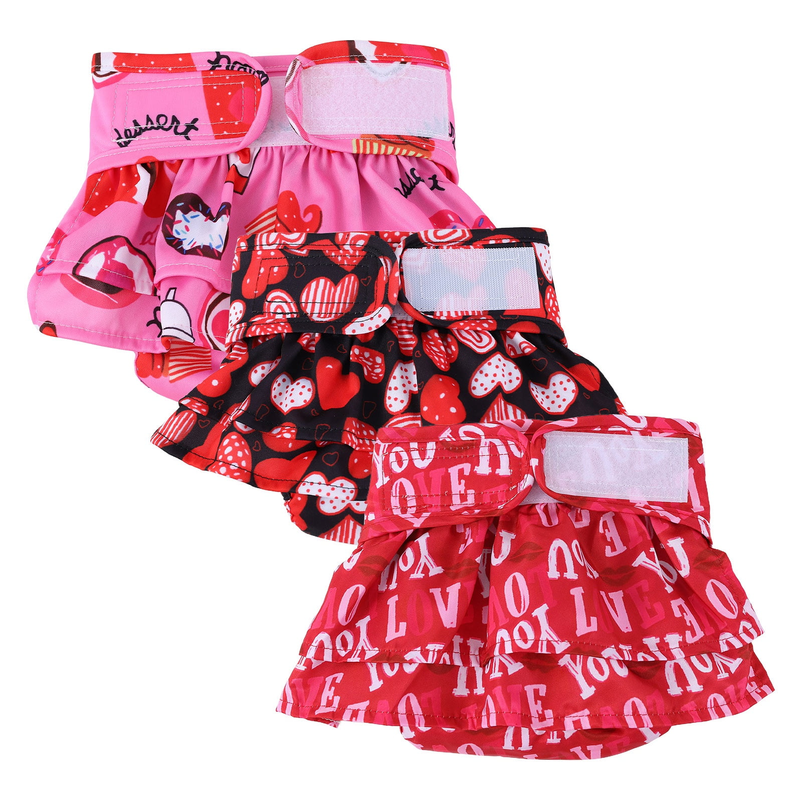 Dog Diapers for Females, 3 Pack Reusable Female Puppy Diapers