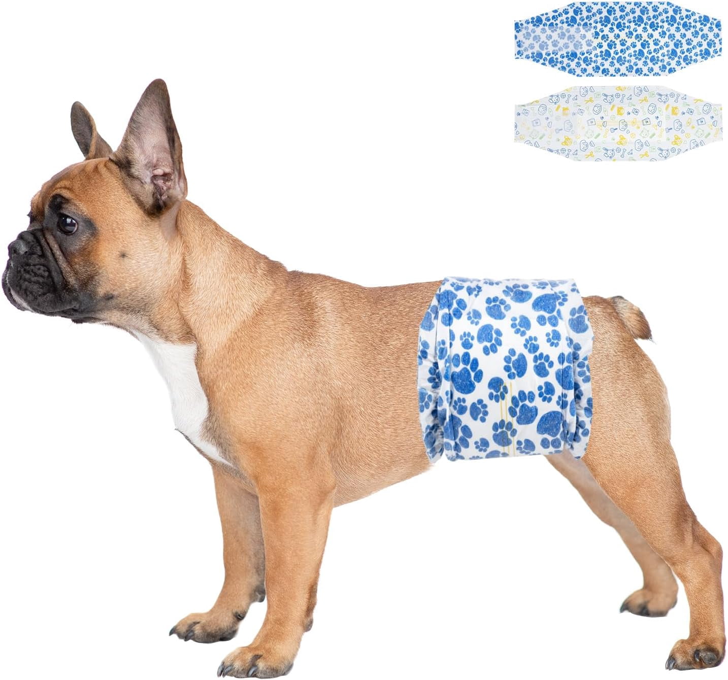 Dog Diapers Male Disposable Male Dog Wraps 20ct Doggie Diapers Wetness Indicator Leak-Proof Dog Belly Wraps, Rapid-Dry Gel Technology Puppy Diapers for Excitable Urination Incontinence, Small