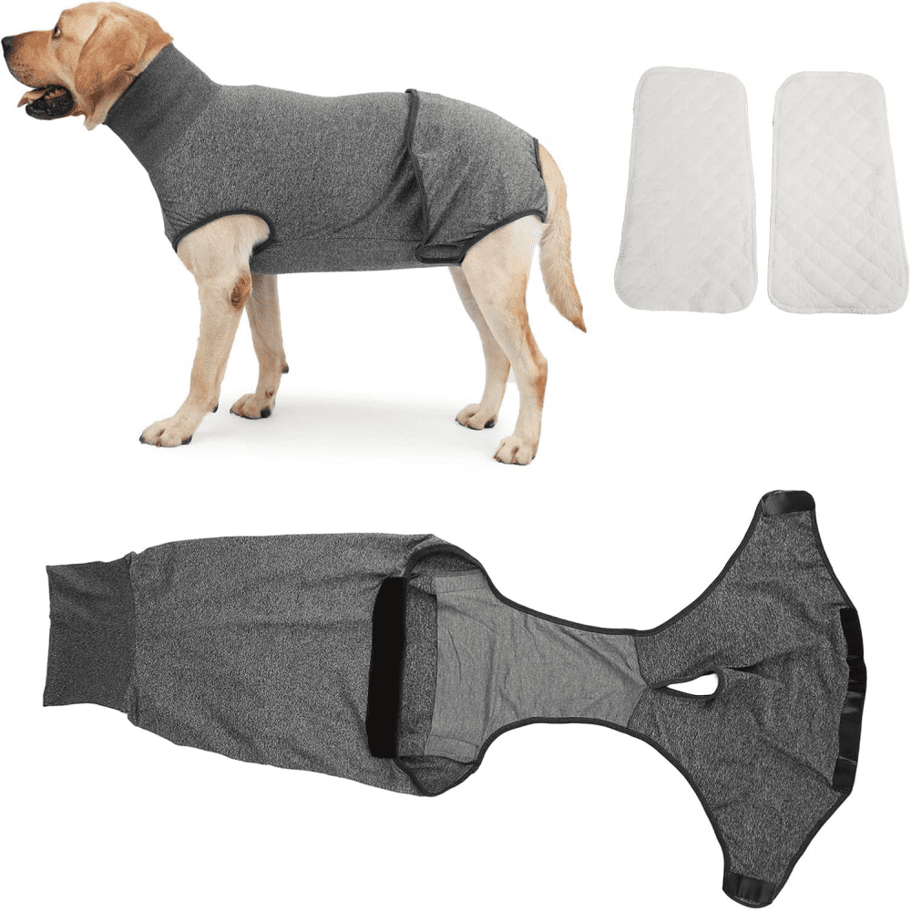 Dog Diapers Sanitary Panties, Full Body Dog Diaper Reusable Dog Physiological Clothing, Physiological Period Surgical Recovery Suit for Male and Female Dogs Menstruation Neuter Surgical Recovery