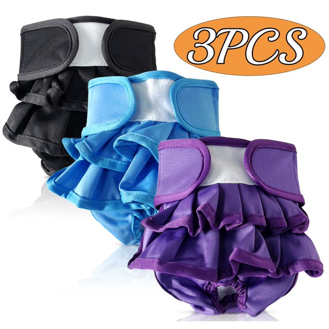 Dog Diapers for Females Washable Reusable No Leak Doggie Diapers for